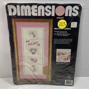 Dimensions Victorian Hearts Crewel Embroidery Kit #1452 NEW
